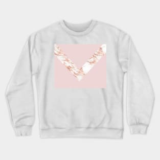 Queen pink - rose gold chevron Crewneck Sweatshirt